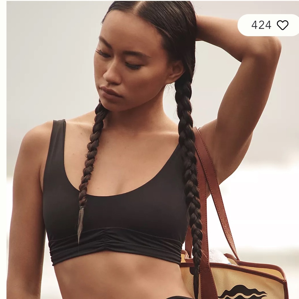 Anthropologie Riot Swim Pico Bikini Top in Black